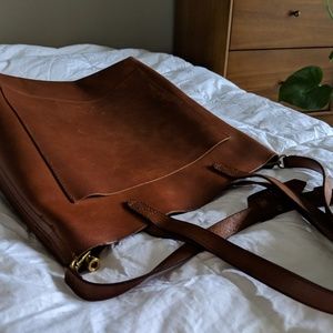 Madewell Medium Transport Tote - English Saddle